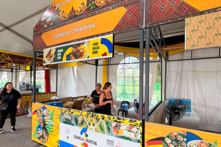BH se destaca no encontro mundial de Cidades Criativas da Gastronomia da Unesco Estande promocional da Belotur montado no encontro mundial de Cidades Criativas da Gastronomia da Unesco realizado na Malásia.