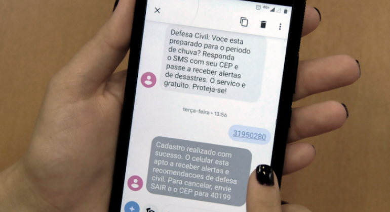 Defesa Civil de Belo Horizonte vai enviar alertas de riscos via SMS 40199