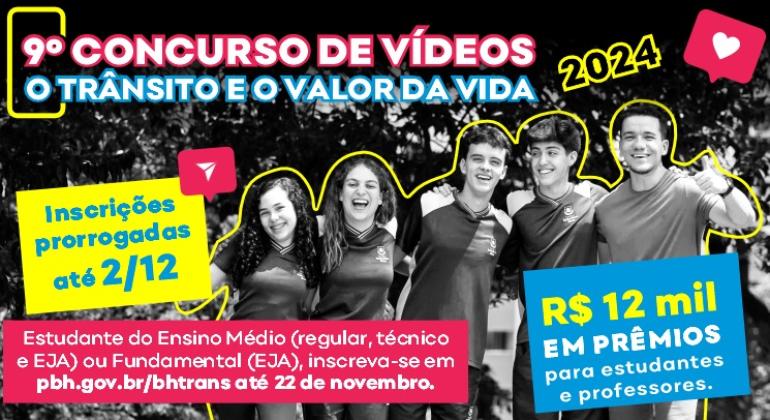 PBH prorroga inscrições para o concurso de vídeo “O trânsito e o valor da vida”