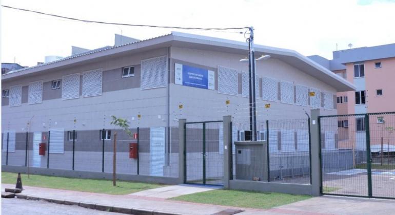 Prefeitura entrega nova sede do Centro de Saúde Carlos Prates Fachada do Centro de Saúde Carlos Prates
