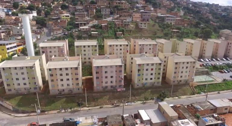 PBH discute com comunidade melhorias para o Granja de Freitas, neste sábado Vista aérea do conjunto Granja de Freitas