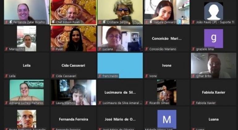 Curso de Gastronomia inicia 3º Edição com a presença de 200 alunos Reunião on-line