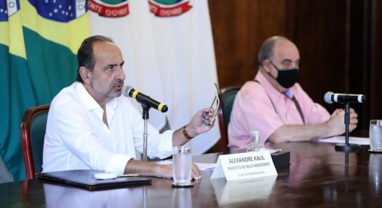 Prefeito Alexandre Kalil faz prestação de contas da Prefeitura Prefeito Alexandre Kalil e vice-prefeito Fuad Noman