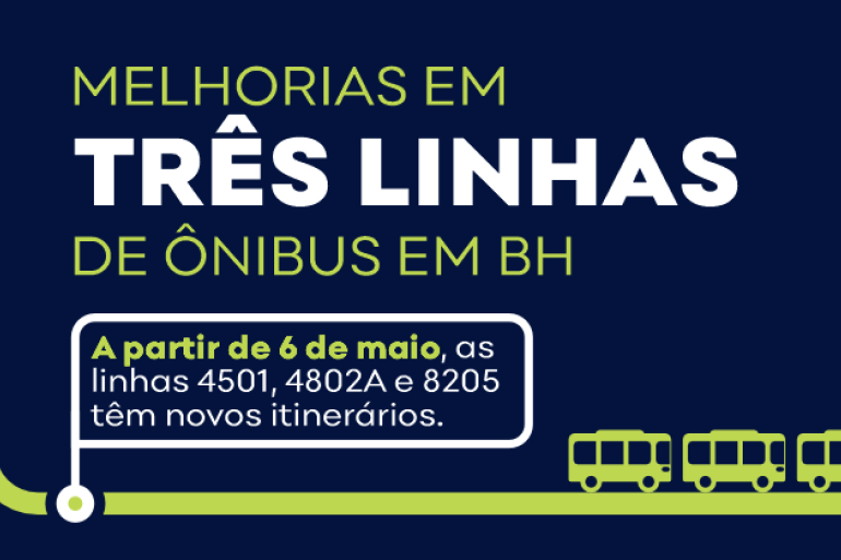 Itinerário de três linhas de ônibus será alterado a partir desta quarta-feira (6) Itinerário de três linhas de ônibus será alterado a partir desta quarta-feira (6)