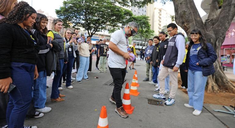 Afonso Pena vira palco de atividades sobre trânsito seguro no encerramento do Maio Amarelo