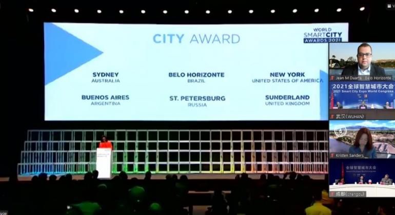 BH está entre as seis cidades finalistas do World Smart City Awards 2021 Reunião on-line