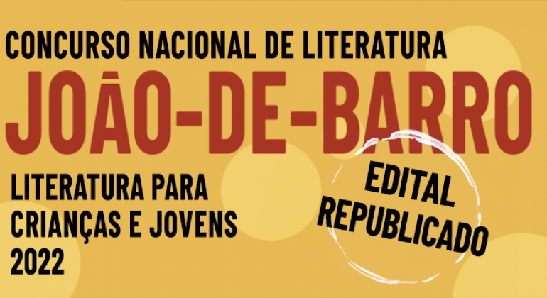 Prefeitura de Belo Horizonte republica edital do Concurso Nacional de Literatura João-de-Barro