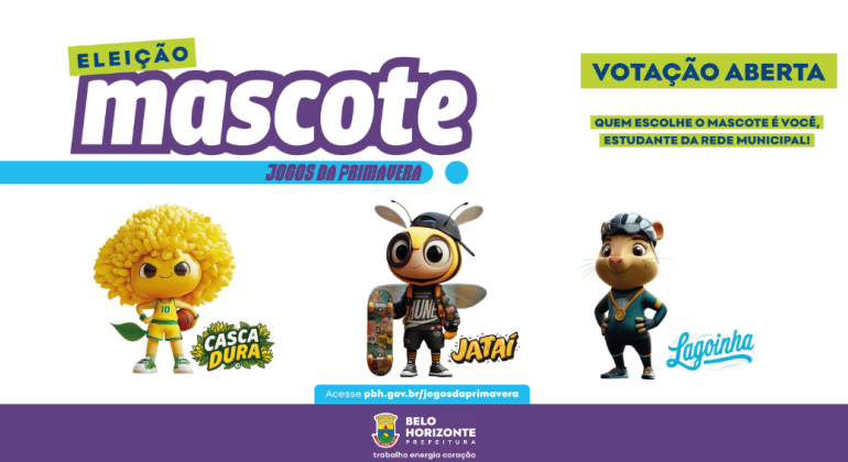 Votação aberta para escolha de mascote dos Jogos da Primavera 2025