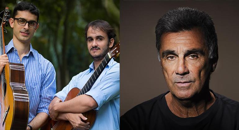 Duo a Zero convida o compositor e violonista carioca Guinga no Música de Domingo