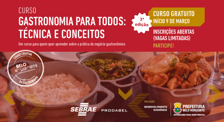 Prefeitura lança terceira edição de curso de Gastronomia Prefeitura lança terceira edição de curso de Gastronomia