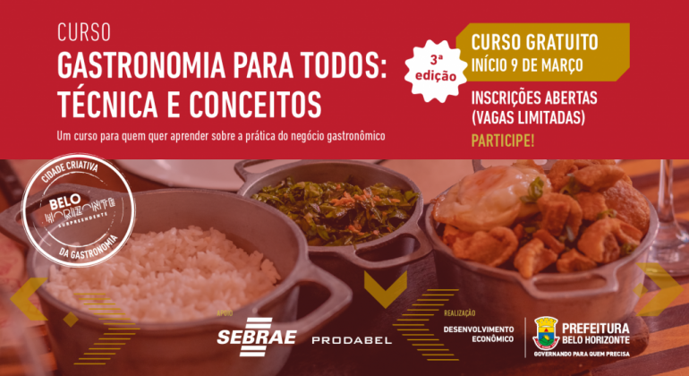 Prefeitura lança terceira edição de curso de Gastronomia