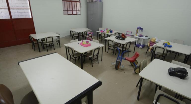 Imagem de uma sala de aula de Escola de Educação Infantil