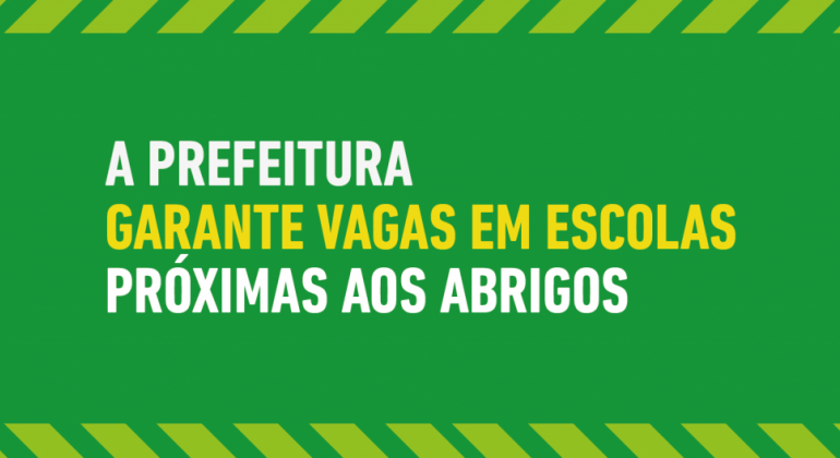 Atingidos pelas chuvas poderão matricular filhos em escolas próximas aos abrigos Atingidos pelas chuvas poderão matricular filhos em escolas próximas aos abrigos