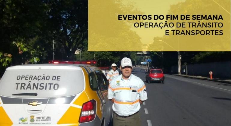 Ruas do bairro Sion terão operação especial de trânsito para o evento Aniversário – Caê 1 Ano, no domingo, dia 19/5. Arte: PBH Eventos do fim de semana: operação de trânsito e transportes.