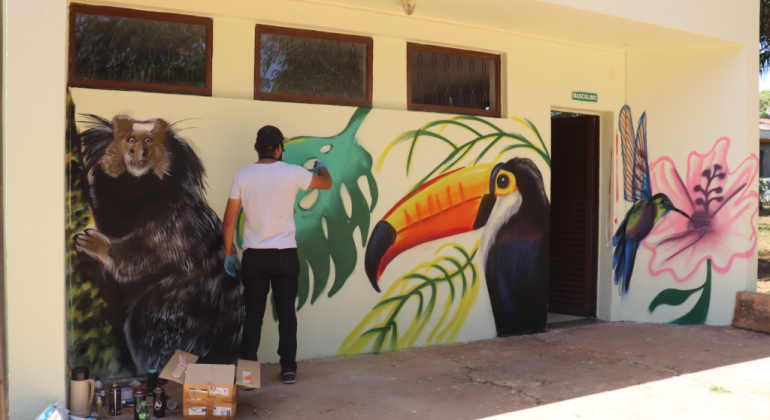 Parque Jacques Cousteau ganha grafite especial e internet 