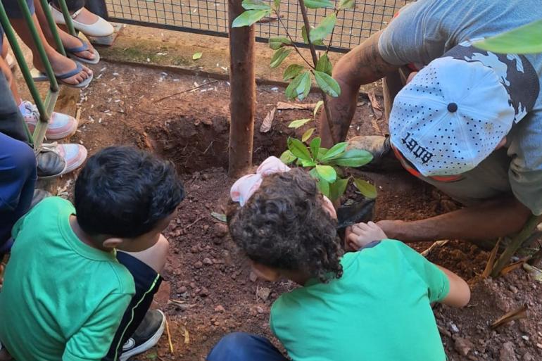 Projeto Escola Verde dá continuidade ao plantio de mudas em unidades de educação infantil Projeto Escola Verde dá continuidade ao plantio de mudas em unidades de educação infantil