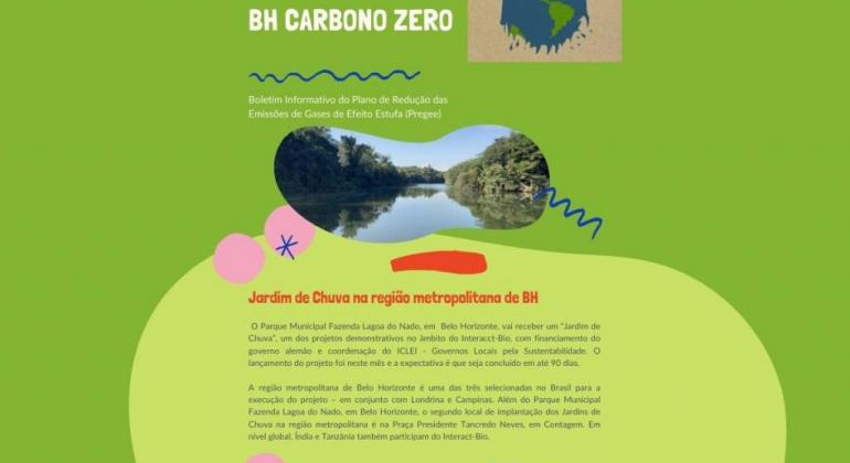 PBH lança boletim para difundir ações de combate ao aquecimento global Arte criada pela PBH