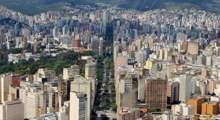 Emissões de Gases de Efeito Estufa caem 22% em Belo Horizonte Vista aérea de Belo Horizonte