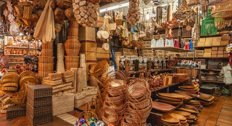 Seção de artesanato do Mercado Central de BH
