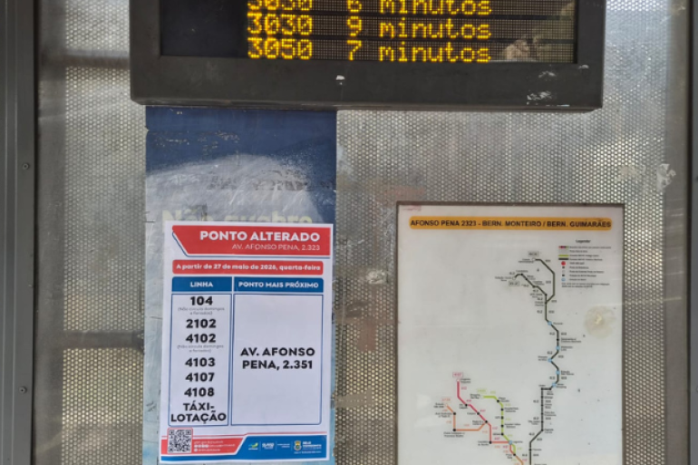 Quatro pontos de ônibus da Avenida Afonso Pena serão alterados partir da próxima quarta-feira (27) Quatro pontos de ônibus da Avenida Afonso Pena serão alterados partir da próxima quarta-feira (27)