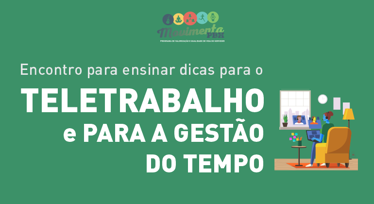 Teletrabalho é tema de palestra para servidores Arte feita pela PBH