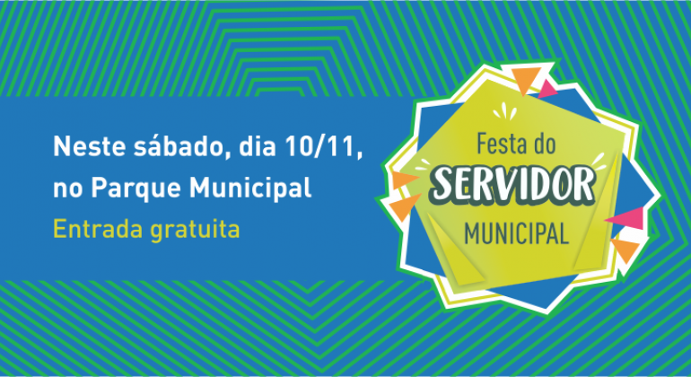 Prefeitura de Belo Horizonte, por meio do programa Movimenta PBH, promove no sábado, dia 10/11, das 9h às 14h, a Festa do Servidor. Arte: PBH Festa do Servidor Municipal - neste sábado, dia 10/11, no Parque Municipal. Entrada gratuita.