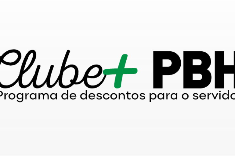 Clube mais PBH Imagem com o escrito Clube mais PBH programa de descontos para o servidor