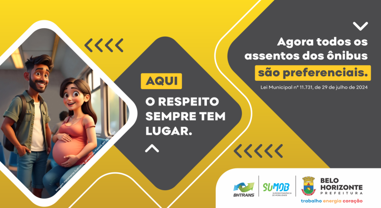 Campanha da PBH conscientiza a população sobre a prioridade nos assentos dos ônibus
