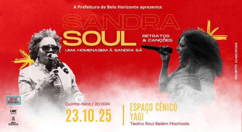 Show no Teatro Raul Belém Machado celebra a carreira de Sandra Sá