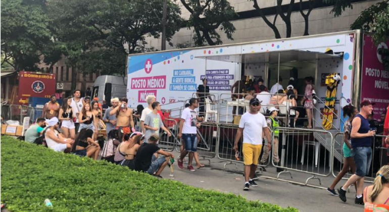 Posto Médico Avançado atende foliões no Carnaval Posto Médico Avançado atende foliões no Carnaval