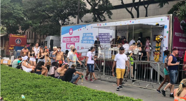 Posto Médico Avançado atende foliões no Carnaval 