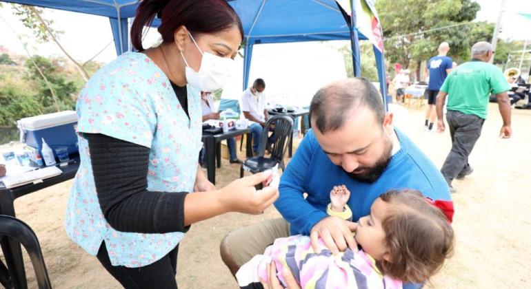 Vacinação contra a paralisia infantil vai até o dia 24 de outubro Vacinação contra a paralisia infantil vai até o dia 24 de outubro