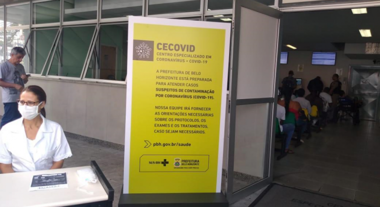 Prefeitura de Belo Horizonte cria comitê para enfrentar epidemia do Covid-19 Imagem do Centro Especializado em coronavírus, instalado ao lado da UPA Centro-Sul