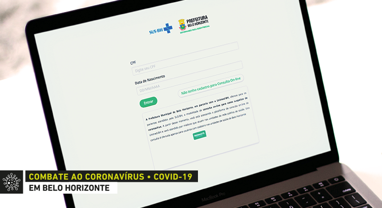 Paciente SUS-BH terá consulta on-line para casos suspeitos de Covid-19 Informativo sobre o Cornavírus em Belo Horizonte