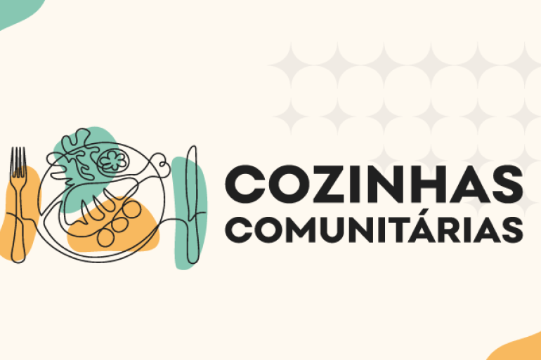 Cozinhas Comunitárias Imagem gráfica do programa Cozinhas Comunitárias. Elementos formam um prato de comida