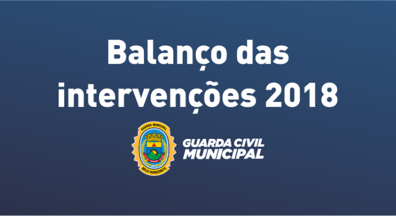 Intensificação da presença dos agentes da Guarda Municipal de BH marcou o final de 2018. Arte: PBH Balanço das intervenções 2018