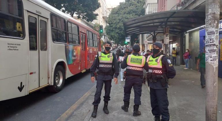 Operações da Guarda Municipal permanecem há mais de quatro anos nas ruas de BH Guardas Municipais em via de Belo Horiozonte