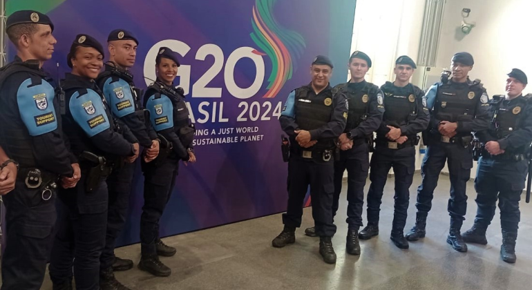 Guardas municipais atuando no G20