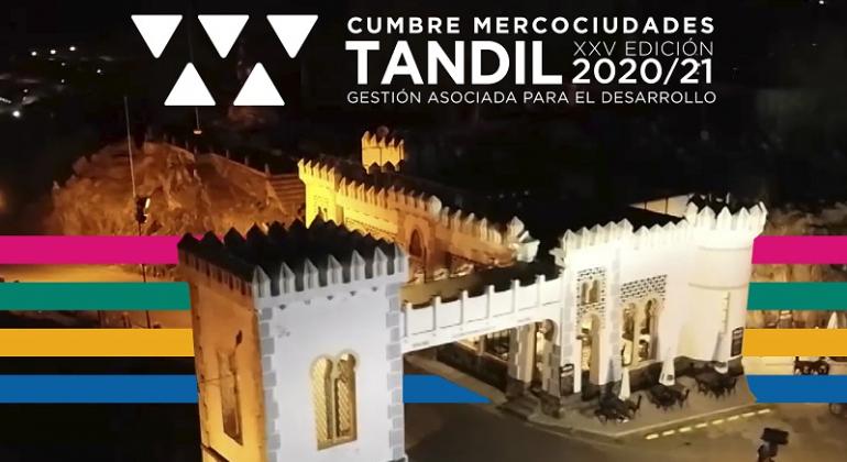 Prefeitura apresenta experiência de políticas para as juventudes Imagem do banner da XXV Cúpula da Rede Mercocidades