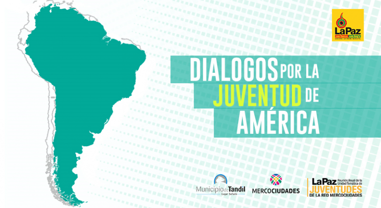 Política para juventudes adotada pela PBH é apresentada em painel internacional Cartaz do painel internacional Diálogos para a Juventude da América
