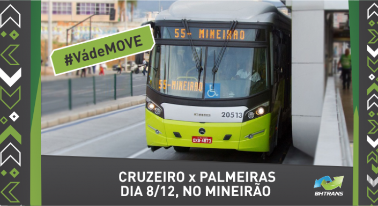 #Vá de MOVE: Cruzeiro x Palmeiras dia 8/12, no Mineirão.