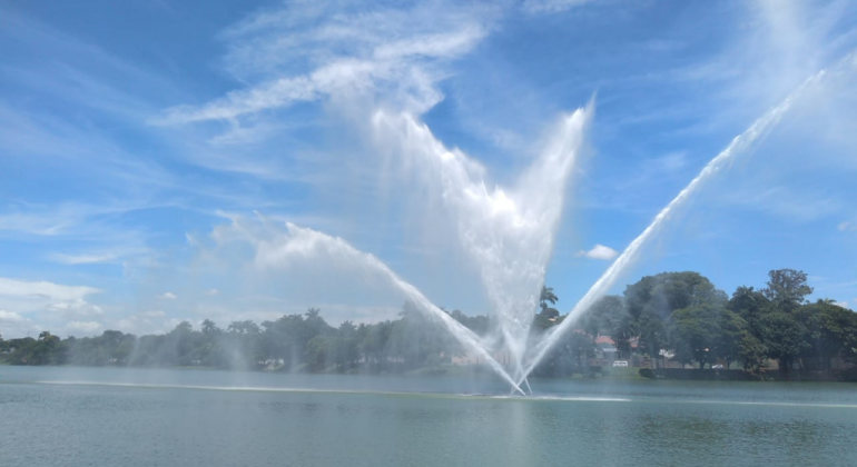 Prefeitura de Belo Horizonte revitaliza fonte ornamental da Lagoa da Pampulha Fonte ornamental na lagoa da Pampulha
