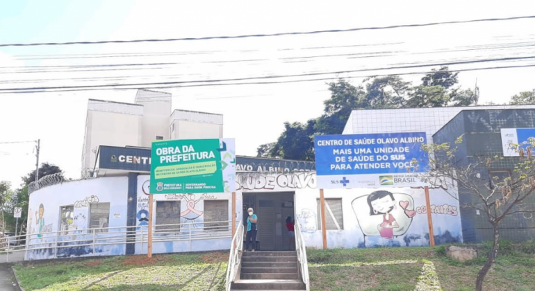 Fachada do Centro de Saúde Olavo Albino Correia