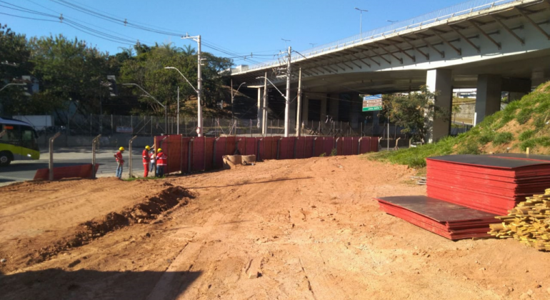PBH inicia a segunda etapa de obras para controle de cheias na Avenida Vilarinho Imagem da obra para controle de cheias na Avenida Vilarinho