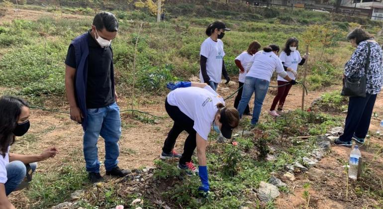 Prefeitura e comunidade implantam horta comunitária no Barreiro