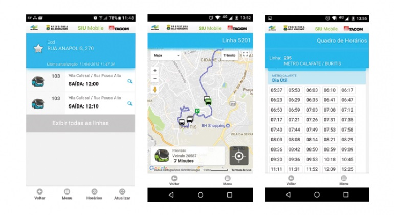 PBH apresenta projetos de mobilidade urbana e de prevenção ao assédio sexual Imagem do aplicativo SIU Mobile