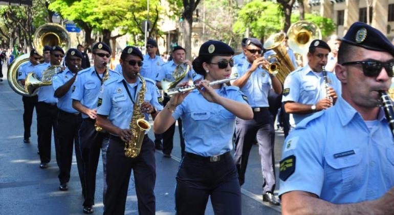 Banda de Música da Guarda Municipal terá Praça Sete como palco, no Sexta Musical