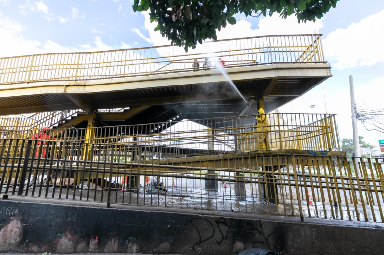 Passarela da Lagoinha passa por obras de revitalização Passarela da Lagoinha passa por obras de revitalização