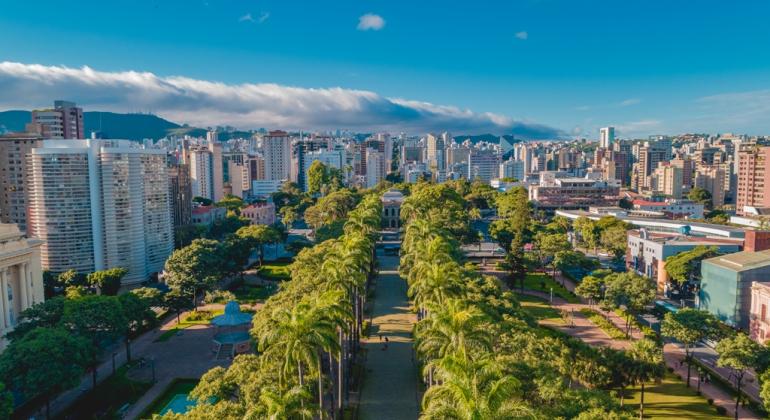 Praça da Liberdade Imagem aérea da Praça da Liberdade