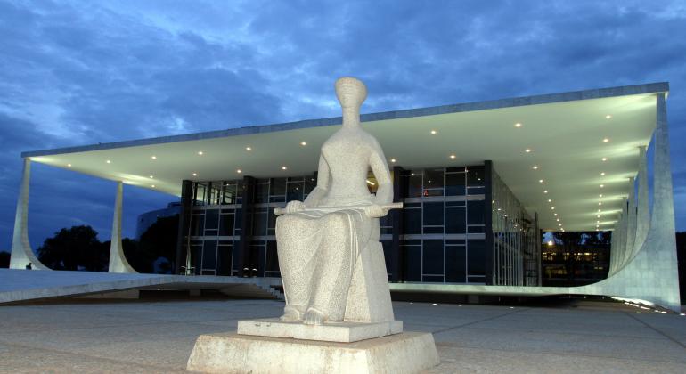 Supremo Tribunal Federal discute se o resultado das ações coletivas afeta somente os associados das entidades que ajuizaram a ação. Edifício do Supremo Tribunal Federal, em Brasília.